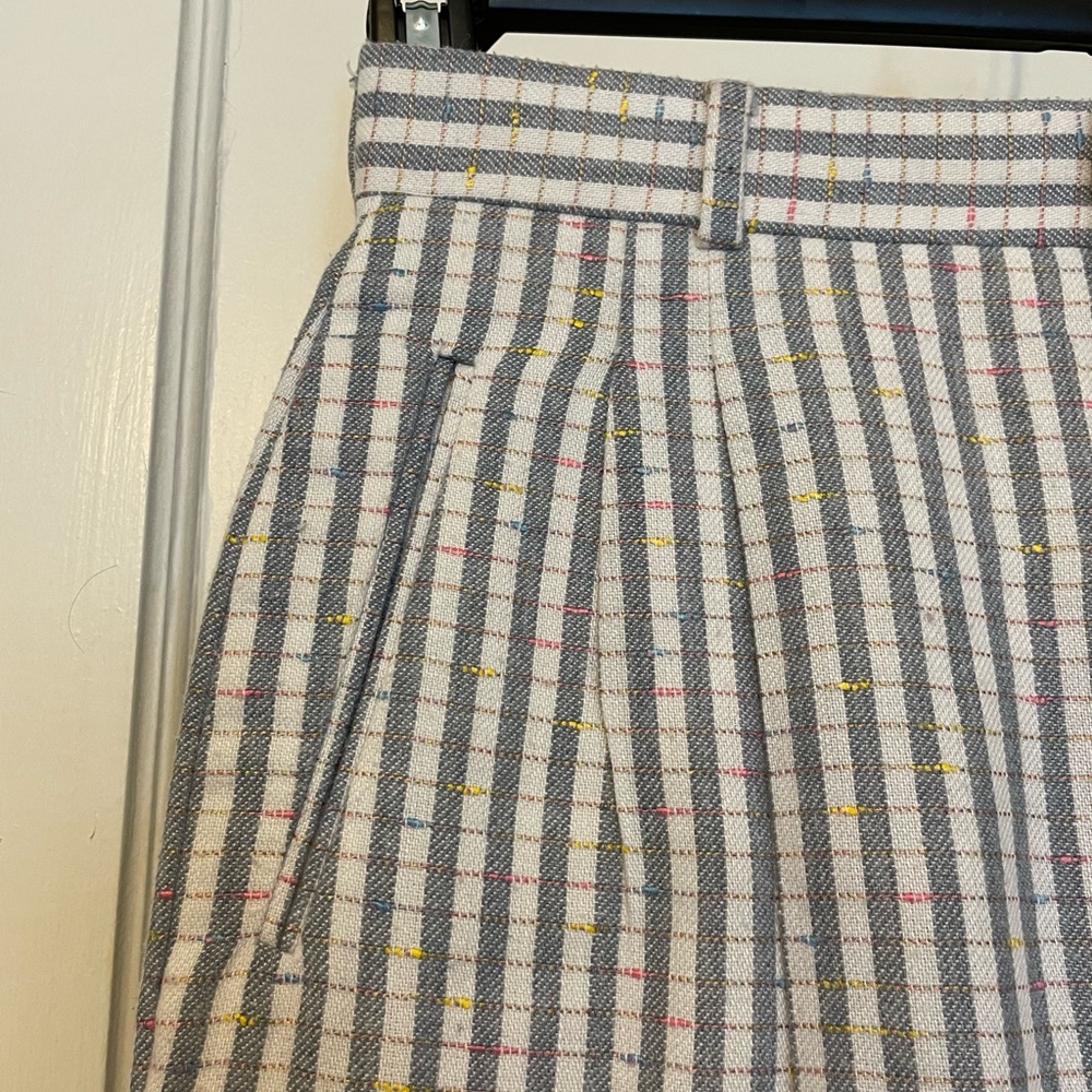 Vintage striped MASSIMO trousers with colorful embroidery details